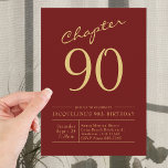 ナインティレッド金ゴールド90thバースデーパーティー 招待状<br><div class="desc">大祝大90歳の誕生日パーティーで特別なマイルストーン！私たちカスタムの90番目のバースデーパーティ招待状は、クラシックの赤と金ゴールドのデザインを備えており、お祭りに参加するためにあなたの最も近い家族や友人を招待するのに最適である。豪華な金ゴールドアクセントを備え、この赤と金ゴールドのデザインは、スタイルのこの特別な機会を記念するのに最適な方法である。</div>