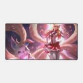 ナインテールキツネデスクマット | カスタマイズ可能なデスクマット デスクマット (正面)