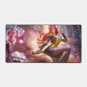 ナインテールキツネデスクマット | カスタマイズ可能なデスクマット デスクマット (正面)