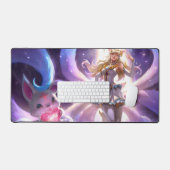 ナインテールキツネデスクマット | カスタマイズ可能なデスクマット デスクマット (キーボード&マウス)