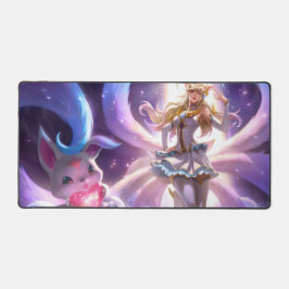 ナインテールキツネデスクマット | カスタマイズ可能なデスクマット デスクマット