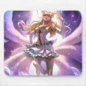 ナインテールキツネマウスパッド | カスタマイズ可能マウスパッド マウスパッド (正面)