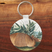 ナインバンドArmadillo (Dasypus Peba)イラストレーション キーホルダー (正面)