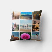 ナインフォトコラージュカスタム写真装飾用クッション クッション (裏面)