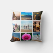 ナインフォトコラージュカスタム写真装飾用クッション クッション (正面)