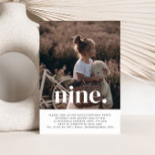 ナインフォトファースト誕生日招待状 招待状