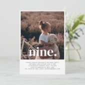 ナインフォトファースト誕生日招待状 招待状 (スタンド正面)