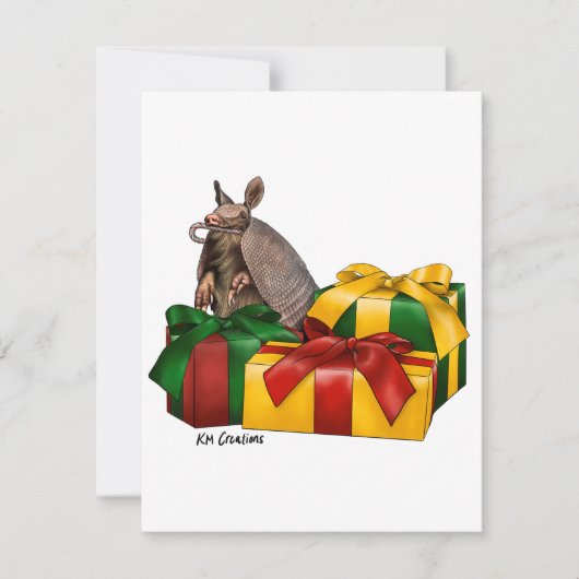 ナインベルトアリクイ - ホリデーカード (正面)