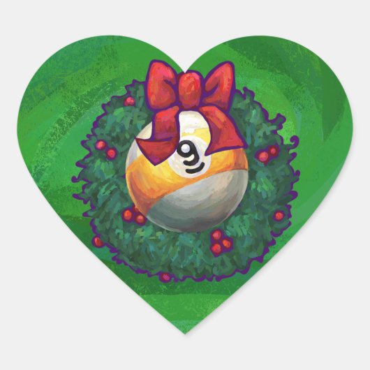 ナインボールリースオングリーン ハートシール (正面)