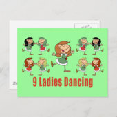 ナインレディース踊りはがき ポストカード (正面/裏面)