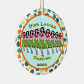 ナインレディース踊り-カスタム年セラミックorname セラミックオーナメント (右)