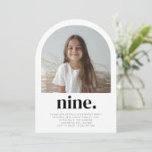 ナイン アーチ フォト バースデー 招待状 (スタンド正面)