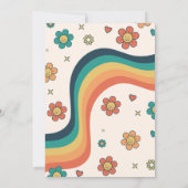 ナイン・イズ・ア・バイブ クールレトロ フラワーの9歳誕生日 招待状 (裏面)