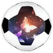 ナイ白熱［赤熱］光を放つトチョウ サッカーボール (回転)