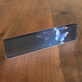 ナイ白熱［赤熱］光を放つトチョウ デスクネームプレート (側面)