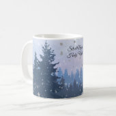 ナイ静かトホーリーナイト魔法冬イラストレーション  コーヒーマグカップ (正面左)