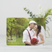 ナイ静かトメリークリスマス2枚の写真カード シーズンカード (スタンド正面)