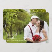 ナイ静かトメリークリスマス2枚の写真カード シーズンカード (正面/裏面)