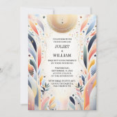 ナウスターズグラムブライトパステルグラデーショングリッター結婚ズ 招待状 (正面)