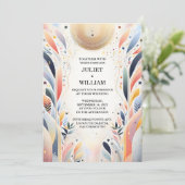 ナウスターズグラムブライトパステルグラデーショングリッター結婚ズ 招待状 (スタンド正面)