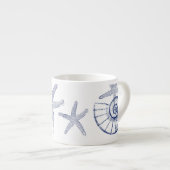 ナウチラスシーシェル&スターフィッシュマリンライフカスタム エスプレッソカップ (正面右)