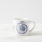 ナウチラスシーシェル&スターフィッシュマリンライフカスタム エスプレッソカップ (右)