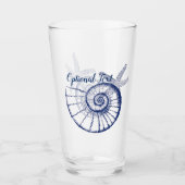 ナウチラスシーシェル&スターフィッシュマリンライフカスタム タンブラーグラス (正面)