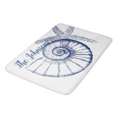 ナウチラスシーシェル&ヒトデ海洋生命カスタム バスマット (アングル)