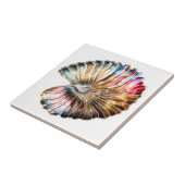 ナウチラスビーチ貝殻虹色の母 タイル (側面)