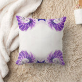 ナウチラス貝殻の貝殻フィボナッチクッション紫 クッション (ブランケット)