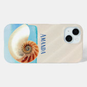 ナウチラス・シーシェルと砂 Case-Mate iPhoneケース (裏面 (横))
