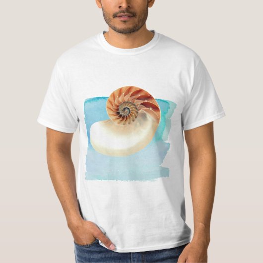 ナウチラス・シーシェルと砂 Tシャツ (正面)