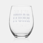 ナウティな独身最後の夜 ステムなしワイングラス (裏面)