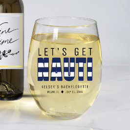 ナウティな独身最後の夜 ステムなしワイングラス