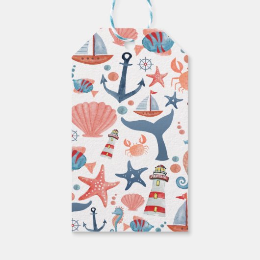 ナウティまたはニース沿岸のクリスマス ギフトタグ (裏面)