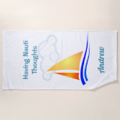 ナウティオグースサイル航海のボート ビーチタオル (正面)