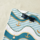 ナウティカいかりチェーン及びロープ ビーチタオル (インサイチュ)