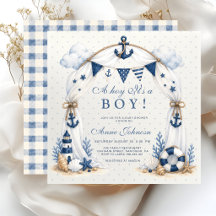 ナウティカル灯台イカリガーランド Ahoy It's a Boy