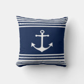 ナウティカ枕、青ストライプ白いかり枕 クッション (正面)