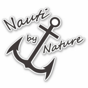 ナウティバイ自然航海のいかりビニールシール シール