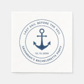 ナウティバチェロレッテがベールの前を最後に航海する スタンダードカクテルナプキン (正面)