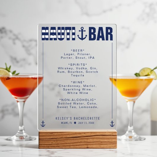 ナウティバチェロレッテバードリンク アクリルサイン