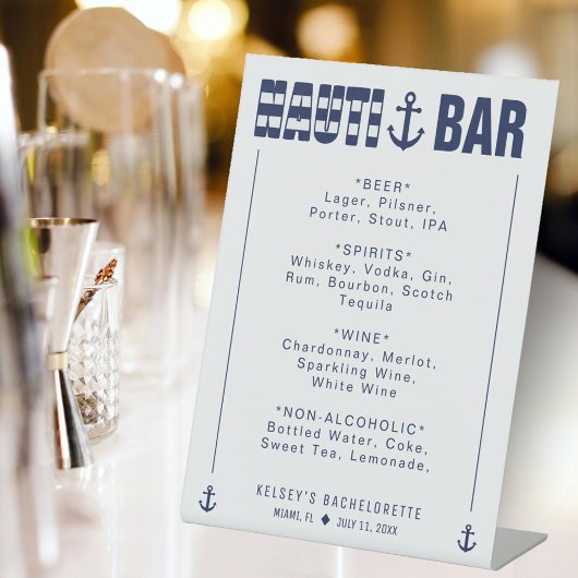 ナウティバチェロレッテバードリンク 台座サイン