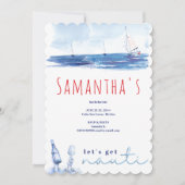 ナウティバチェロレッテ週末航海のボートパーティー 招待状 (正面)