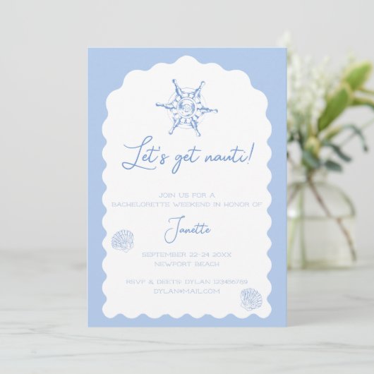 ナウティブルーのバチェロレッテ航海の週末 招待状 (スタンド正面)