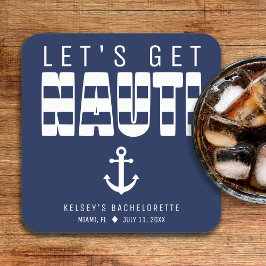 ナウティブルー独身最後の夜パーティー スクエアペーパーコースター