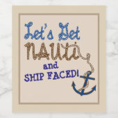 ナウティボートを航海の取ろう ワインラベル (シングルラベル)