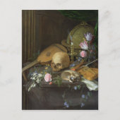 ナウティラスとルテを持つバニタススチルライフ ポストカード (正面)