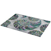 ナウティラス・シェル・アワビと真珠 カッティングボード (角)