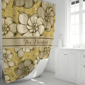 ナウティラス シェル ポルカ ドット モノグラム シャワーカーテン